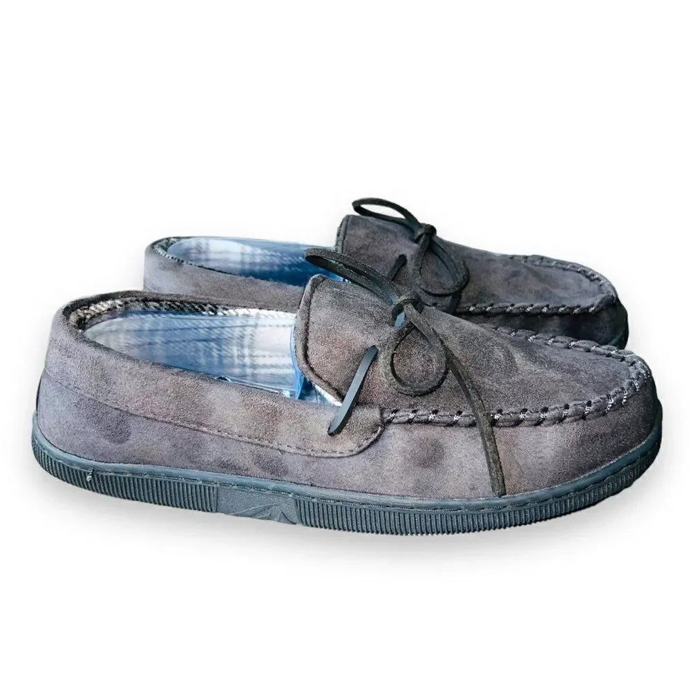 Sonoma Moccasins House Slippers MSN23SL01 Grey Men's Medium (8-9)‎